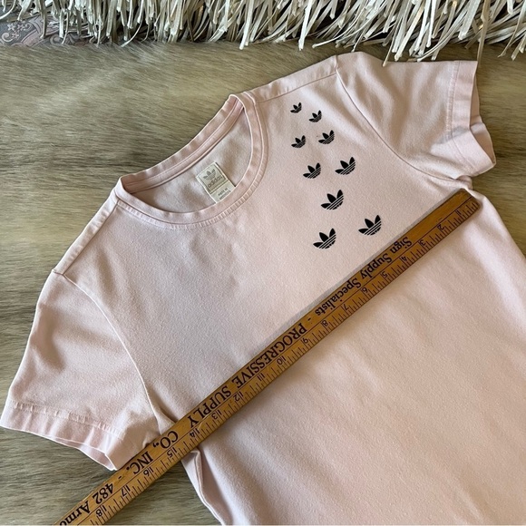 Vintage y2k 2003 ADIDAS Pink Logo Short Sleeve Crew Neck T-Shirt Baby Tee S - Picture 6 of 8